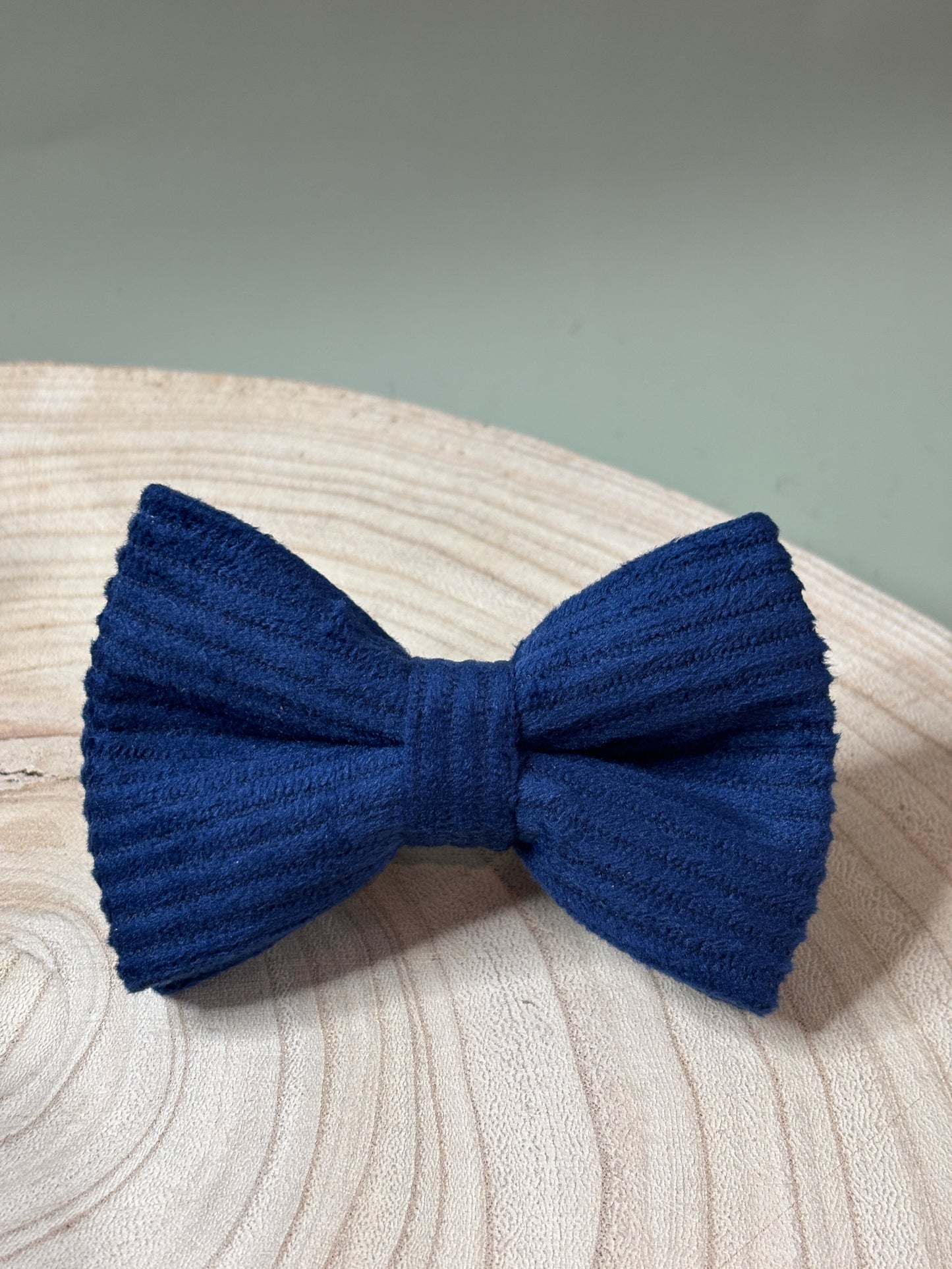 Navy Corduroy Bow