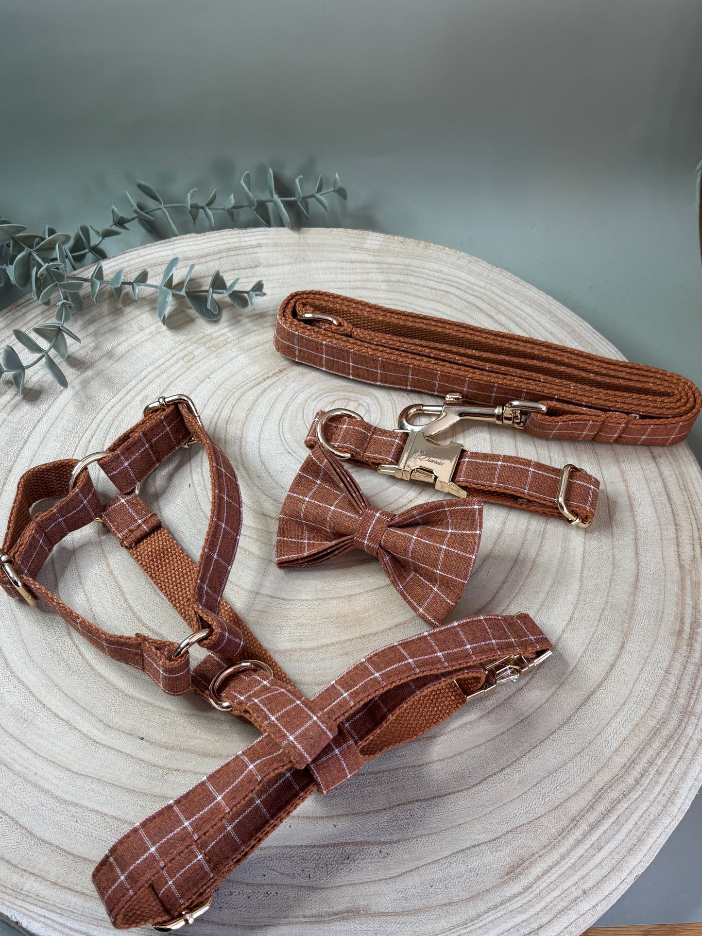 Toffee Chequered Fully Adjustable Harness