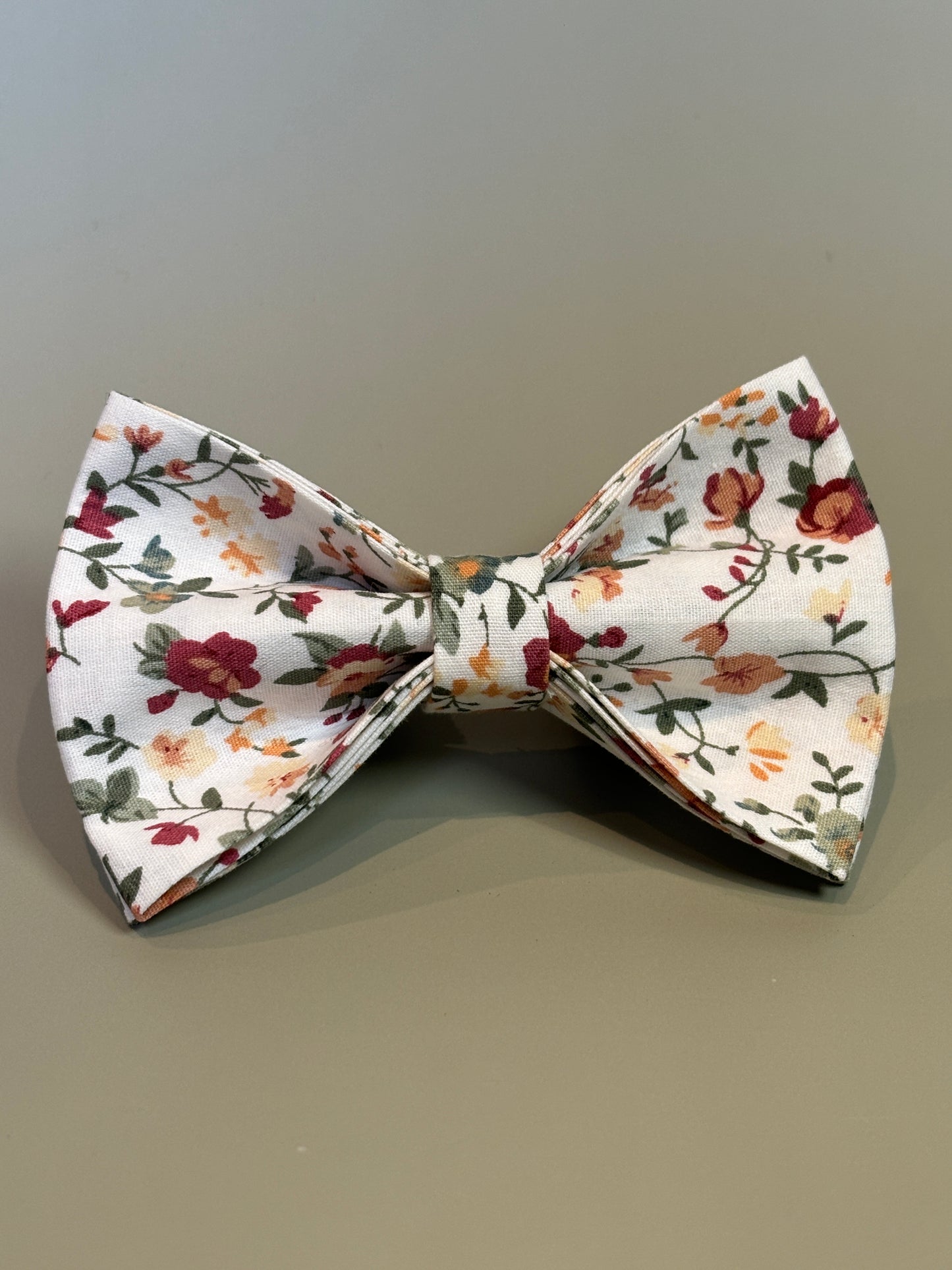 Spring Cream Floral Bow