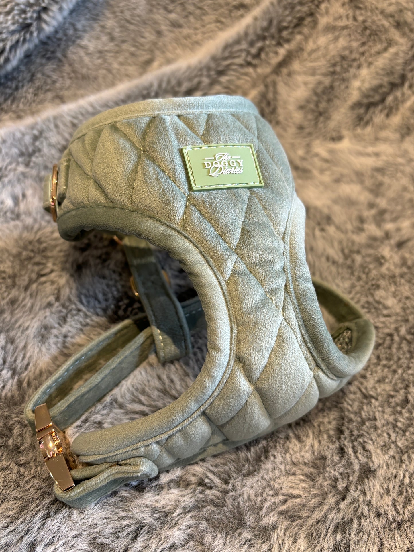 Sage Quilted Velvet Harness