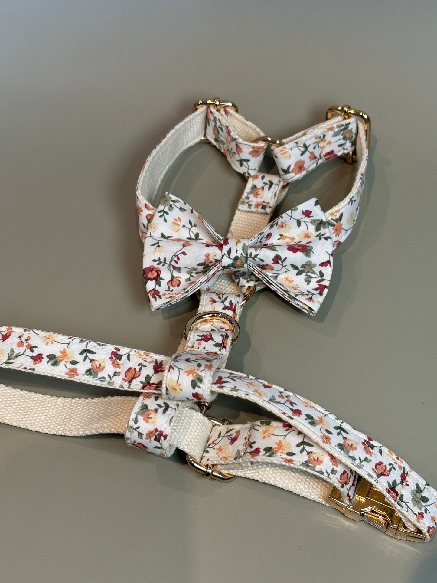 Spring Cream Floral Bow