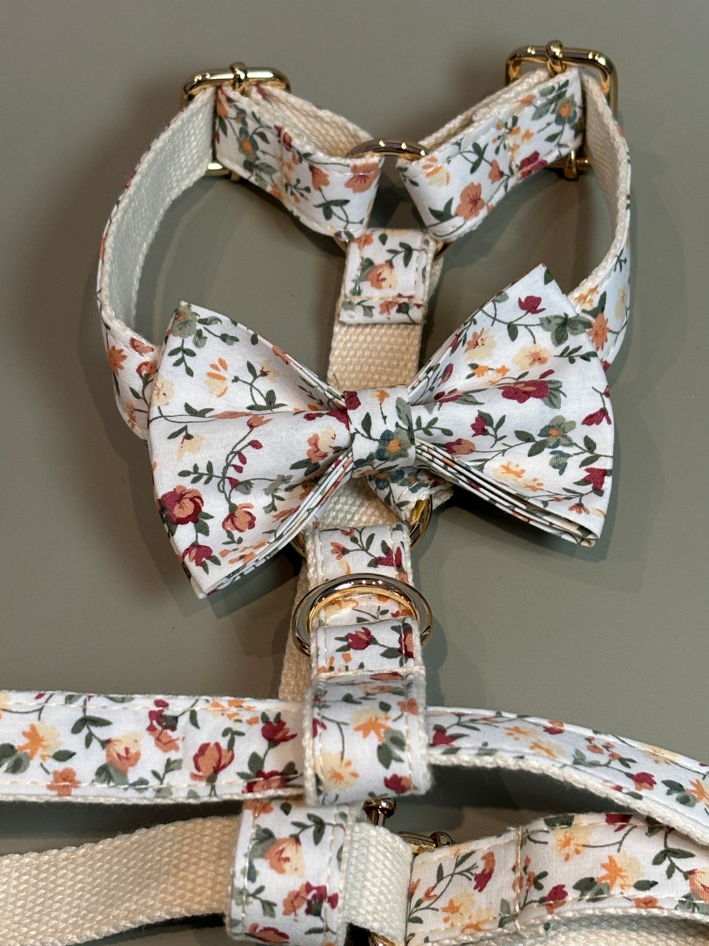 Spring Cream Floral Bow