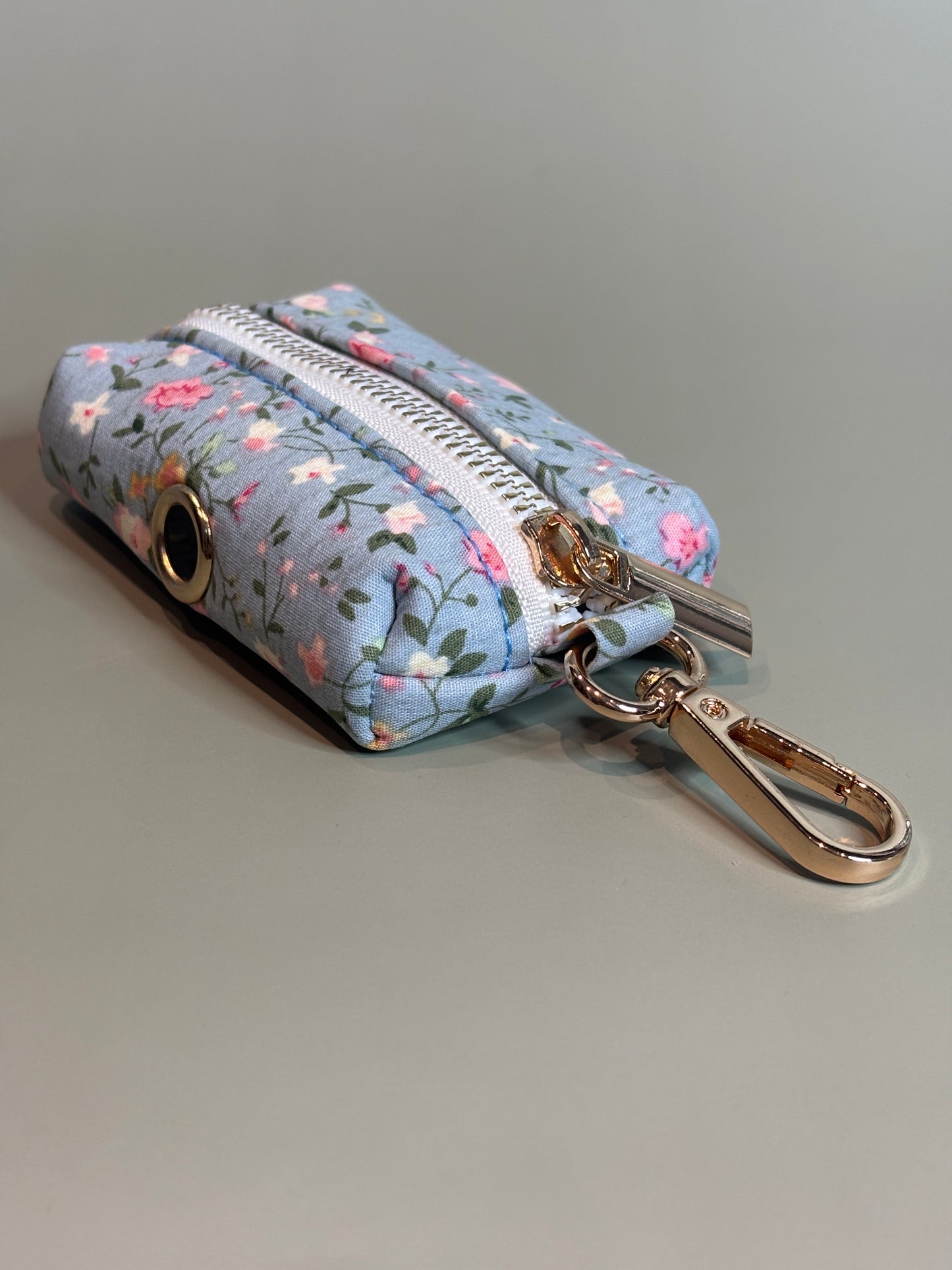 Spring Blue Floral Poop Bag Holder