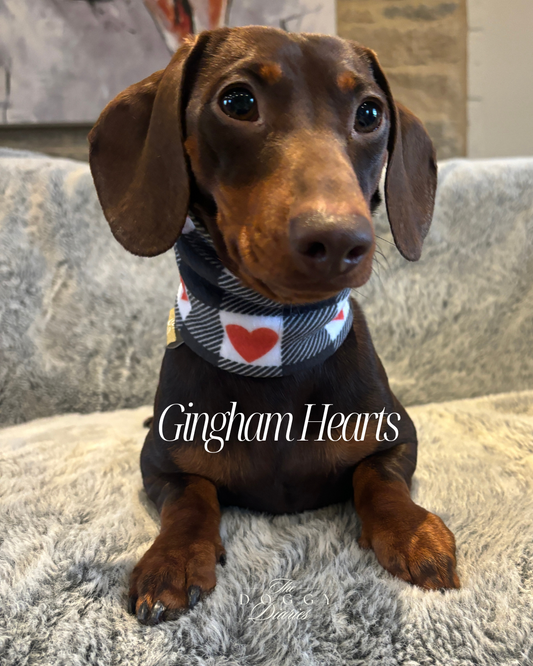 Gingham Hearts Fleece Snood