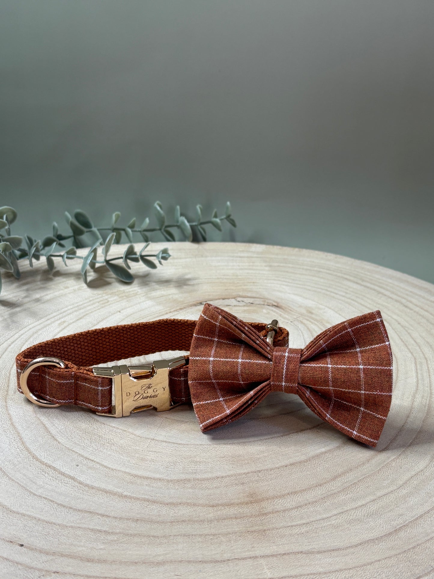 Toffee Chequered Collar