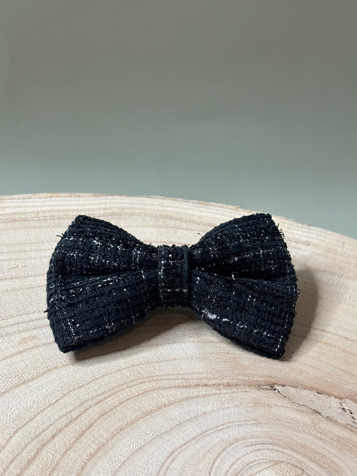 Black Boucle Bow